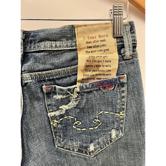 NEW Y2K VINTAGE BLUE CULT LOW RISE WEEKENDER FLARE BOOTCUT JEANS SIZE 28 - Picture 2 of 10